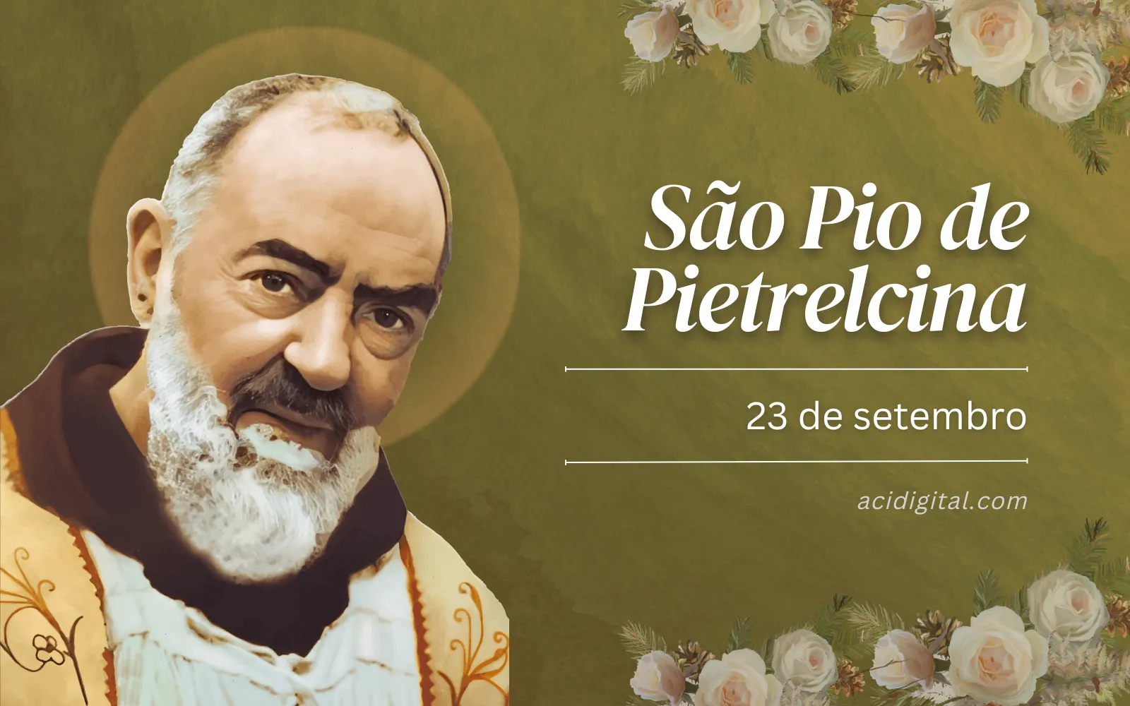 Quadro Religioso de São Padre Pio de Pietrelcina: Oração Fica