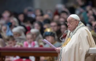 O papa Francisco na homilia da missa da Solenidade de Maria, Mãe de Deus e 58º Dia Mundial da Paz na Basílica de São Pedro.