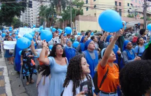 Marcha pela vida em São Paulo, em outubro de 2023