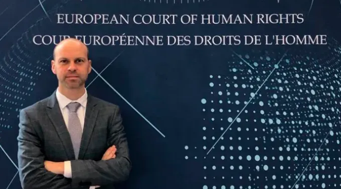 Jean-Paul Van De Walle, advogado da ADF International, na sede do Tribunal Europeu dos Direitos Humanos. ?? 