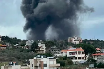 Bombardeios no sul do Líbano em setembro de 2024.