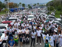 Caminhada em defesa da vida contra o aborto em Florianópolis, em 8 de outubro 2023