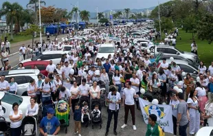 Caminhada em defesa da vida contra o aborto em Florianópolis, em 8 de outubro 2023