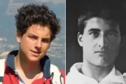 Colagem criada com as fotografias de Carlo Acutis (esquerda) e Pier Giorgio Frassati (direita).