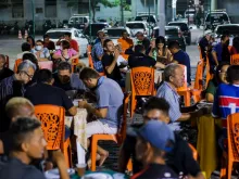 Ceia para pessoas em situação de rua em Fortaleza (CE).