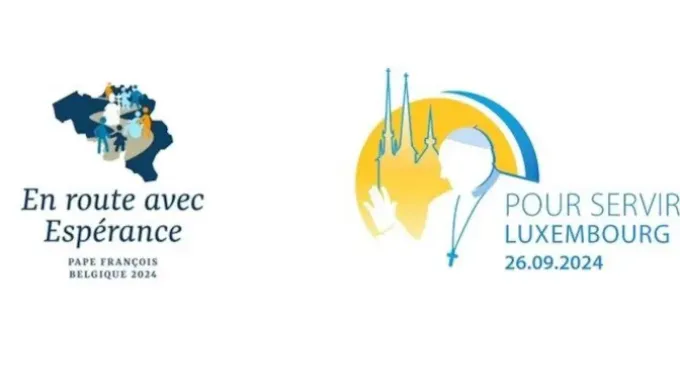 Logotipos da viagem do Papa Francisco à Bélgica e Luxemburgo. ?? 