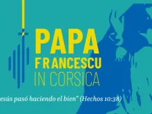 Logotipo oficial da visita do papa Francisco à Córsega.