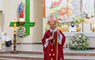 Dom José Mário Scalon Angonese na missa de crisma.