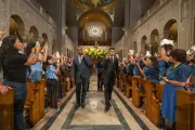 Missa de entronização de Nossa Senhora Aparecida na basílica do Santuário Nacional da Imaculada Conceição em Washington, DC.