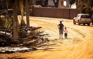 Destroços em Lajeado (RS) causados pelas fortes chuvas no Sul do Brasil