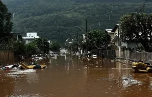 Estragos das enchentes no município de Muçum (RS)