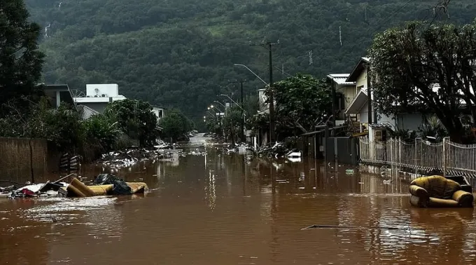 Enchentes no município de Muçum (RS)