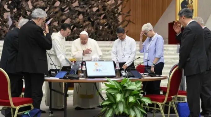 Papa Francisco durante uma congregação