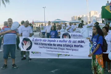 Marcha pela vida no Rio de Janeiro em maio de 2024