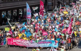 Milhares de pessoas de toda a Itália participam na Manifestação Nacional pela Vida em Roma no dia 22 de junho.