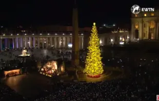 Presépio e árvore de natal.