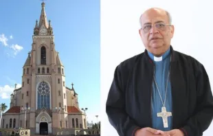 Catedral da recém-criada diocese de Jaú (SP) e seu primeiro bispo dom Francisco Carlos da Silva