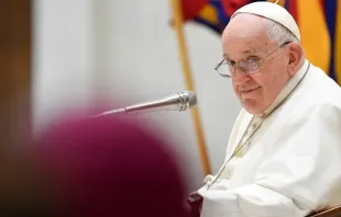 O papa Francisco na Audiência Geral na Aula Pablo VI do Vaticano.