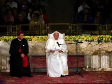 Papa Francisco no encontro com bispos e religiosos da Bélgica