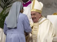 Papa Francisco na missa de Cristo Rei na Basílica de São Pedro, em 24 de novembro.