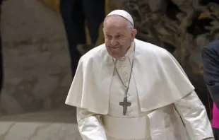 Papa Francisco na Sala Paulo VI, no Vaticano.