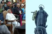 Papa Francisco reza a Imaculada Conceição na Praça de Espanha, em Roma