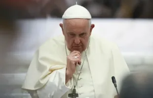 Papa Francisco durante a primeira assembleia do Sínodo sobre a Sinodalidade .