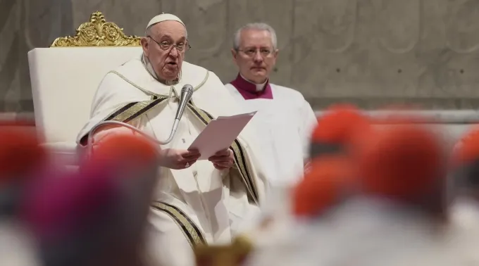 Papa Francisco na Missa Crismal da Quinta-feira Santa 2024. ?? 