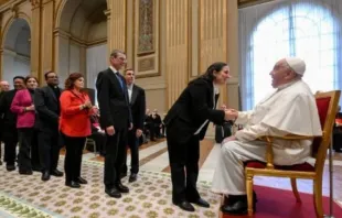 Papa Francisco recebe participantes de conferência sobre o futuro da teologia.