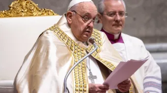 Papa Francisco na celebração das vésperas e Te Deum de ação de graças de fim de ano.