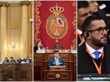 O senador Eduardo Girão, o deputado federal Nikolas Ferreira e o vereador de Maceió, Leonardo Dias representaram o Brasil na VI Cúpula Transatlântica da Political Network for Values, em Madri, na Espanha