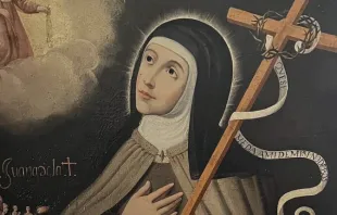 Imagem de Joana da Cruz no Mosteiro e Santuário de Santa Maria da Cruz.