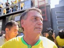 Manifestação convocada pelo ex-presidente Jair Bolsonaro (PL) na praia de Copacabana, no Rio de Janeiro, em 21 de abril de 2024 sobre o Estado democrático de direito do Brasil 



.