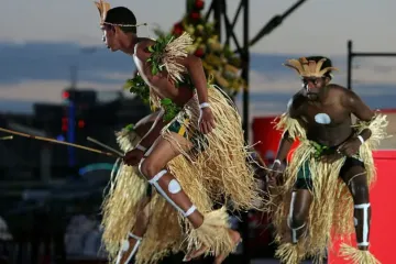 Dançarinos aborígenes na JMJ Sydney 2008.