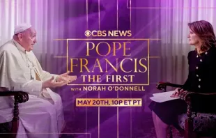 Papa Francisco em entrevista com a âncora da rede de TV americana CBS News, Norah O'Donnell.