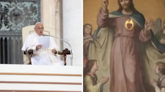 Papa Francisco e pintura do Sagrado Coração de Jesus ?? 