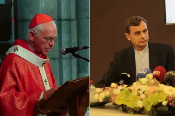 Cardeal Jozef De Kesel e dom Luc Terlinden.