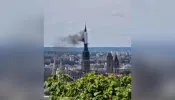 Bombeiros apagam incêndio em catedral francesa