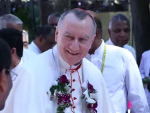 O cardeal Pietro Parolin, secretário de Estado da Santa Sé, em Colombo, Sri Lanka, em 13 de janeiro de 2015.