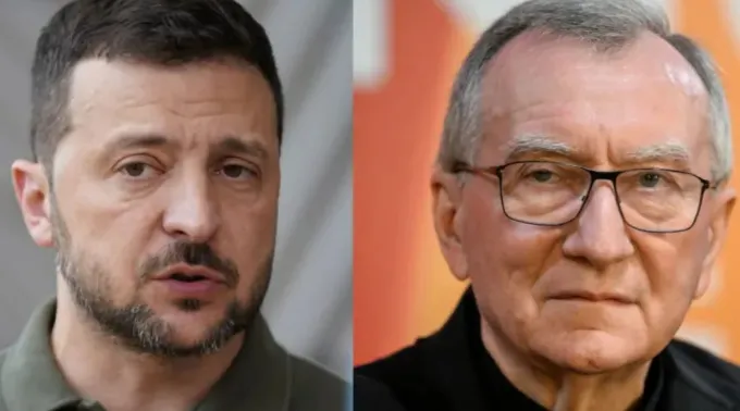 Volodymyr Zelensky e o cardeal Pietro Parolin ?? 