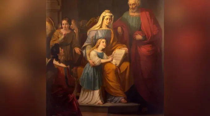 Pintura de são Joaquim, da pequena Nossa Senhora e de santa Ana ?? 