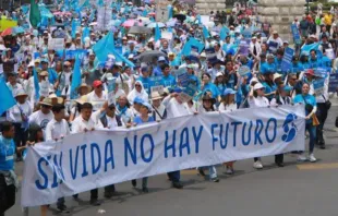 Marcha por políticas públicas a favor da vida no México.