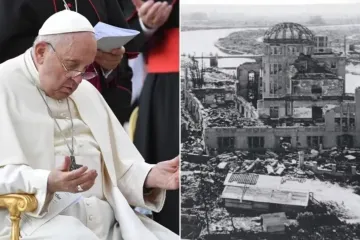 Papa Francisco e a destruição causada pela bomba atômica em Hiroshima