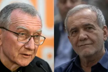 Cardeal Pietro Parolin e Masoud Pezeshkian