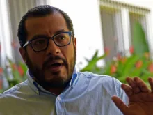 Felix Maradiaga, ex-candidato à presidência e presidente da Fundação Liberdade para a Nicarágua, entrevista à AFP em Manágua em 11 de fevereiro de 2021.