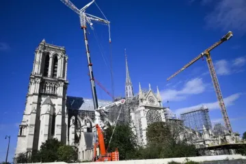 Catedral de Notre Dame em reconstrução