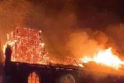 A igreja da Imaculada Conceição em Saint-Omer, no departamento de Pas-de-Calais, norte da França, foi devastada por um incêndio criminoso em 2 de setembro de 2024.