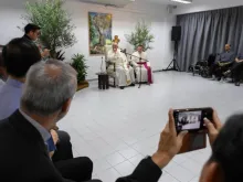 Encontro privado do papa com jesuítas ontem (11) em Singapura.