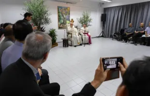 Encontro privado do papa com jesuítas ontem (11) em Singapura.