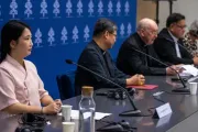 Coletiva de imprensa hoje (24) no Vaticano.